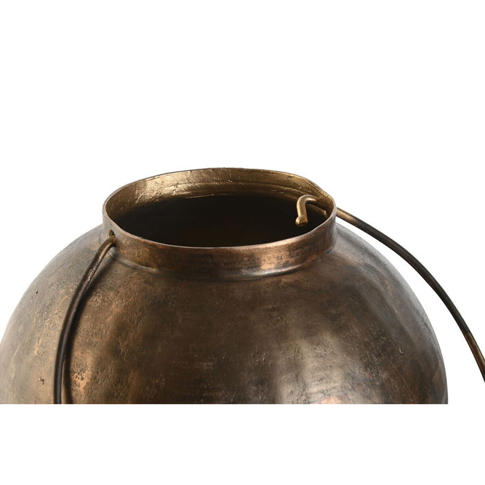DKD Home Decor Portavelas de Aluminio Dorado Desgastado NADIR