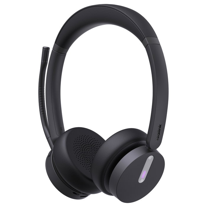 Yealink WH64 Auriculares Inalámbricos Diadema con Micrófono para Microsoft Teams y Bluetooth 5.2, Negro