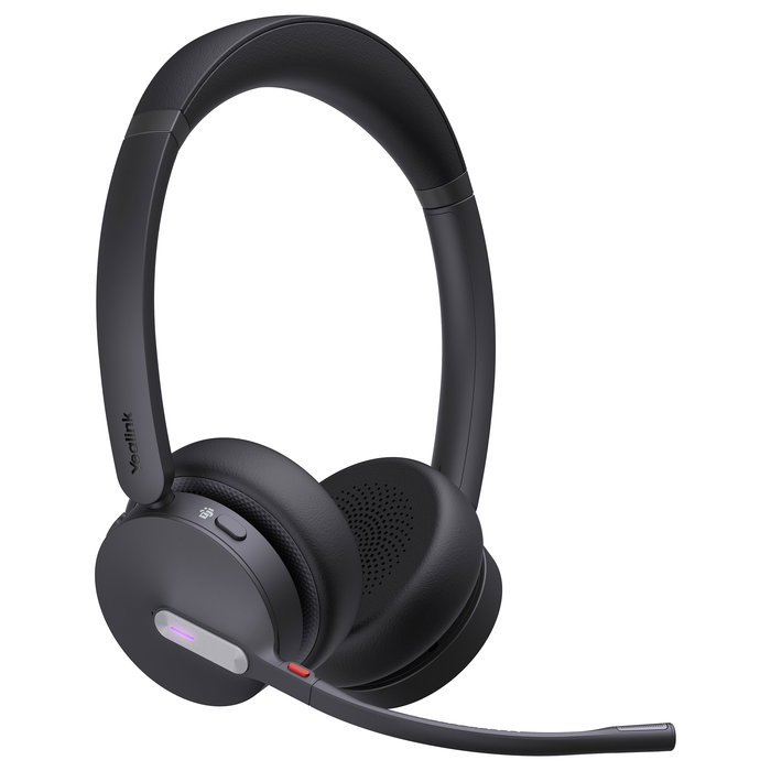 Yealink WH64 Auriculares Inalámbricos Diadema con Micrófono para Microsoft Teams y Bluetooth 5.2, Negro