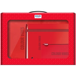 Maletin Regalo Dohe Colour Vibes (Mochila + Carpebloc + Portatodo Triple) Rojo