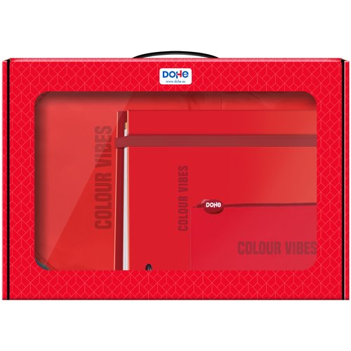 Maletin Regalo Dohe Colour Vibes (Mochila + Carpebloc + Portatodo Triple) Rojo Maletin Regalo Dohe Colour Vibes (Mochila + Carpebloc + Portatodo Triple) Rojo