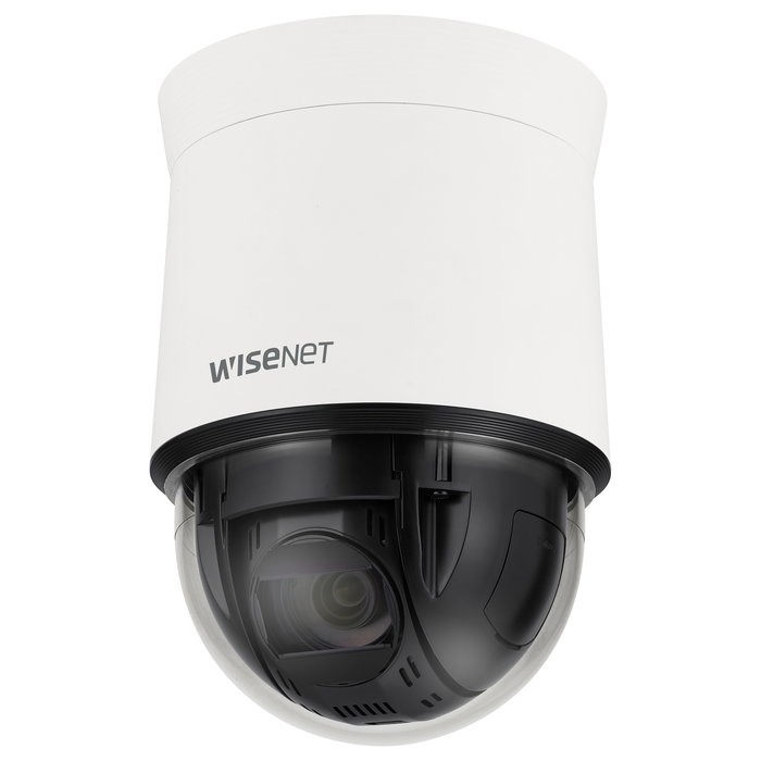 Hanwha Wisenet Cámara Seguridad IP PTZ Exterior QNP-6250 - 2MP, 1080p, Zoom óptico, WDR, 17 Idiomas, Resistente, PoE, Blanco, para Montaje Techo/Pared
