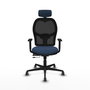 PIQUERAS Y CRESPO Silla de oficina Jorquera con mecanismo Sincro/Traslack Azul marino y Negro