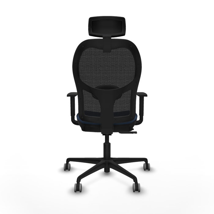 PIQUERAS Y CRESPO Silla de oficina Jorquera con mecanismo Sincro/Traslack Azul marino y Negro