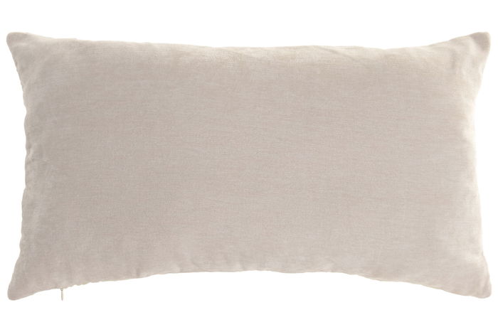 DKD Home Decor Cojin Mediterraneo Crema Chenilla Zipper 10 x 35 x 60 cm (2 Unidades)