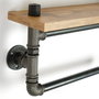Hanah Home Boruraf258 Organizador MDF Nogal y Plata 40x23x13 cm