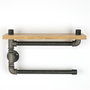 Hanah Home Boruraf258 Organizador MDF Nogal y Plata 40x23x13 cm