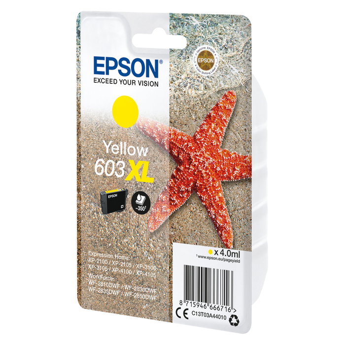 Epson 603XL Tinta Amarilla Estrella de Mar Epson 603XL Tinta Amarilla Estrella de Mar