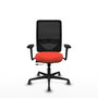 PIQUERAS Y CRESPO Silla de oficina Zulema con mecanismo Sincro/Traslack, Naranja oscuro/Negro