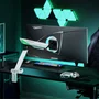 Aisens DT49TSR-343 Soporte de Mesa Gaming con Contrapeso Negro-Blanco