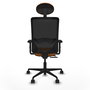 PIQUERAS Y CRESPO Silla de oficina Zulema Naranja y Negro