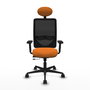 PIQUERAS Y CRESPO Silla de oficina Zulema Naranja y Negro