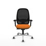 PIQUERAS Y CRESPO Silla de oficina Cilanco Naranja y Negro