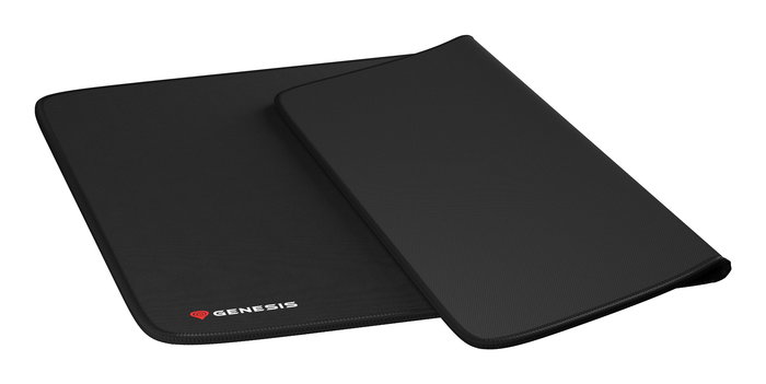 Genesis Polon 200 XL Alfombrilla de Ratón Gaming XL Negro 500x400mm, Superficie de Tela, Base de Goma Antideslizante y Bordes Cosidos
