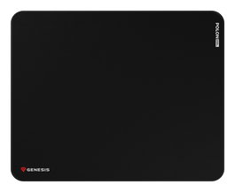 Genesis Polon 200 XL Alfombrilla de Ratón Gaming XL Negro 500x400mm, Superficie de Tela, Base de Goma Antideslizante y Bordes Cosidos