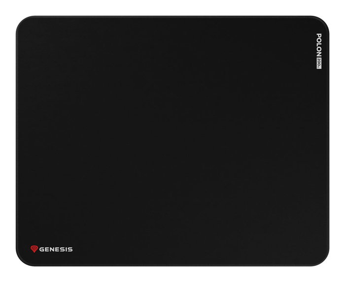 Genesis Polon 200 XL Alfombrilla de Ratón Gaming XL Negro 500x400mm, Superficie de Tela, Base de Goma Antideslizante y Bordes Cosidos