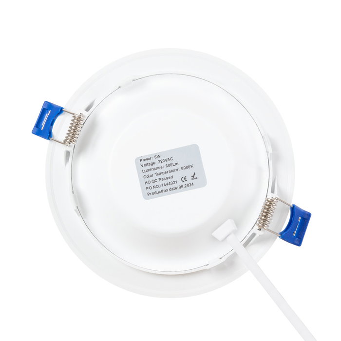 Placa Downlight LED 6W 600Lm 6000K Blanco Frío IP20