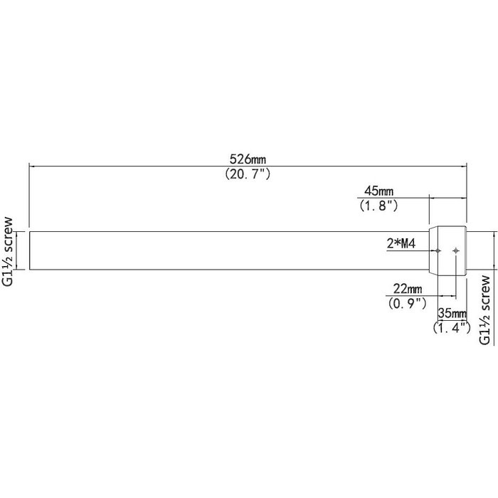 ALLNET ALL-CAM2498-LEP Soporte colgante/extensión de techo 500mm