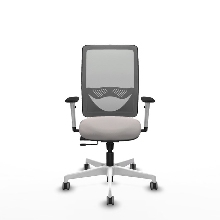 PIQUERAS Y CRESPO Silla de oficina Zulema con mecanismo Sincro/Traslack Blanco y Gris