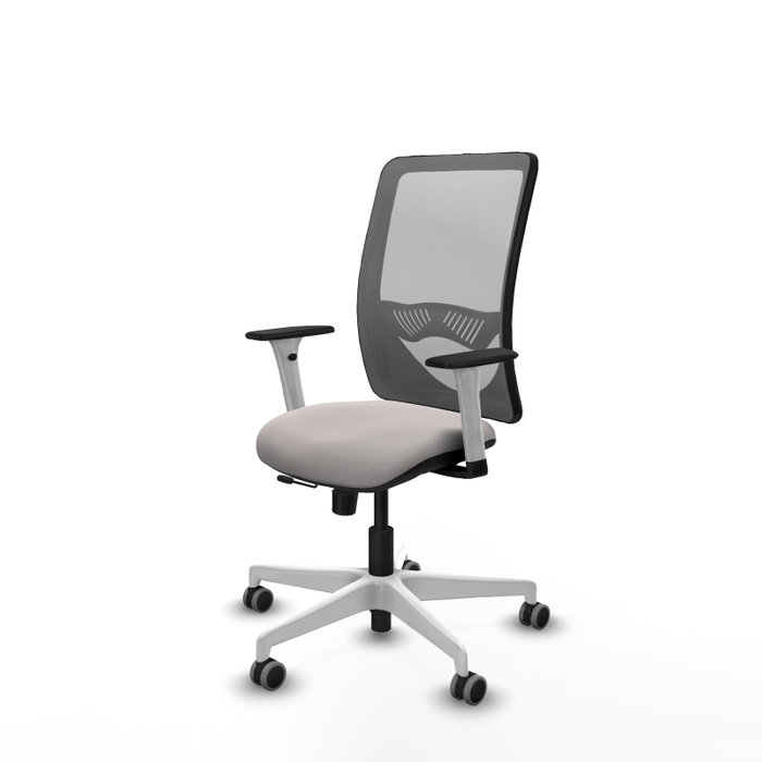PIQUERAS Y CRESPO Silla de oficina Zulema con mecanismo Sincro/Traslack Blanco y Gris
