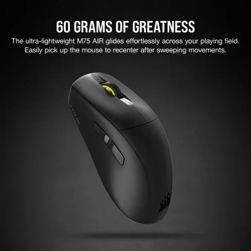 Corsair M75 AIR WIRELESS Ratón inalámbrico para juegos ultraligero - Negro
