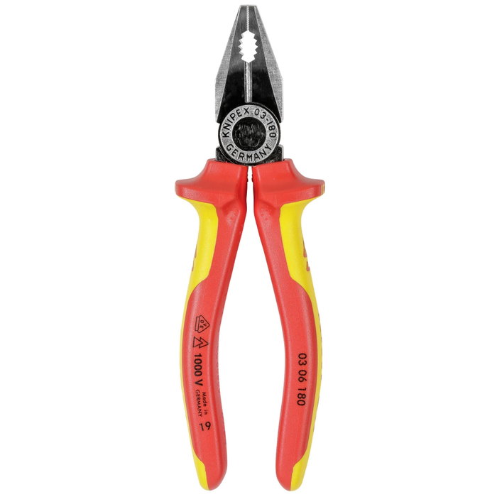 Knipex Alicate universal cromado con mangos aislados 180 mm