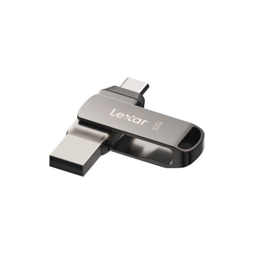 Lexar JumpDrive LJDD400032G-BNQNG - Memoria USB Flash 32 GB USB-C 3.2 Gen 1 con Velocidad de Lectura 130 MB/s, Diseño Giratorio, Color Gris Lexar JumpDrive LJDD400032G-BNQNG - Memoria USB Flash 32 GB USB-C 3.2 Gen 1 con Velocidad de Lectura 130 MB/s, Diseño Giratorio, Color Gris