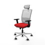 PIQUERAS Y CRESPO Silla de oficina Haches con mecanismo Sincro/Traslack Rojo y Blanco