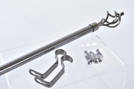 DKD Home Decor Barra Cortina Gris Oscuro Extensible 160-300 cm Diámetro 16/19mm Metal