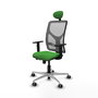 PIQUERAS Y CRESPO Silla de oficina Motilla con mecanismo Sincro/Traslack Verde y Gris