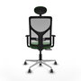 PIQUERAS Y CRESPO Silla de oficina Motilla con mecanismo Sincro/Traslack Verde y Gris