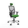 PIQUERAS Y CRESPO Silla de oficina Motilla con mecanismo Sincro/Traslack Verde y Gris