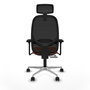 PIQUERAS Y CRESPO Silla de oficina Cilanco con mecanismo Sincro/Traslack Naranja y Negro