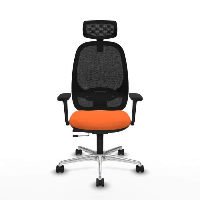PIQUERAS Y CRESPO Silla de oficina Cilanco con mecanismo Sincro/Traslack Naranja y Negro