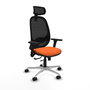 PIQUERAS Y CRESPO Silla de oficina Cilanco con mecanismo Sincro/Traslack Naranja y Negro