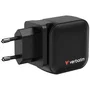 Verbatim Cargador de Pared Universal GaN 70W Mini 3 Puertos (2xUSB-C, 1xUSB-A) para Viaje - 32229