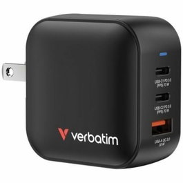 Verbatim Cargador de Pared Universal GaN 70W Mini 3 Puertos (2xUSB-C, 1xUSB-A) para Viaje