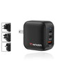 Verbatim Mini GaN Charger 70W 2xUSB-C PD, 1xUSB-A QC 3.0