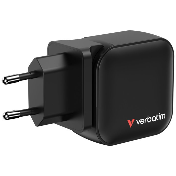 Verbatim Mini GaN Charger 70W 2xUSB-C PD, 1xUSB-A QC 3.0 Verbatim Mini GaN Charger 70W 2xUSB-C PD, 1xUSB-A QC 3.0