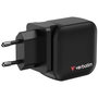 Verbatim Mini GaN Charger 70W 2xUSB-C PD, 1xUSB-A QC 3.0