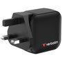 Verbatim Mini GaN Charger 70W 2xUSB-C PD, 1xUSB-A QC 3.0