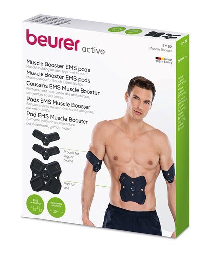 Beurer EM-22 Electroestimulador Digital para Abdomen, Brazos y Piernas con Tecnología EMS