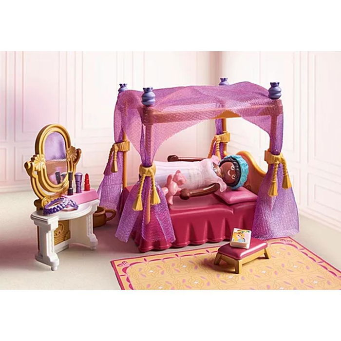 Playmobil 71847 - Set de Juguete Princesa Habitación con Vestidor, Tocador con Espejo, Cama con Dosel y Accesorios, A partir de 4 años