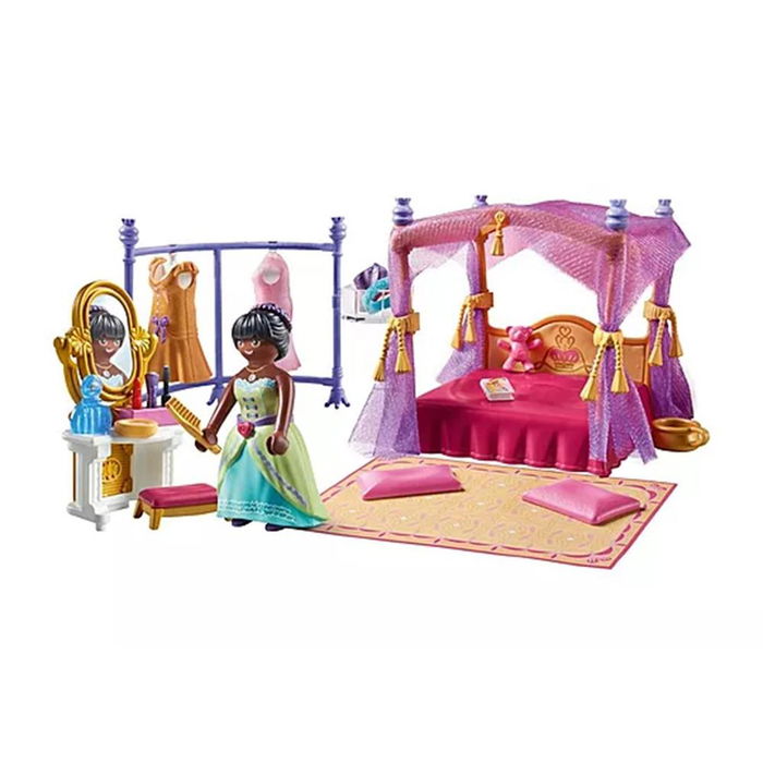 Playmobil 71847 - Set de Juguete Princesa Habitación con Vestidor, Tocador con Espejo, Cama con Dosel y Accesorios, A partir de 4 años