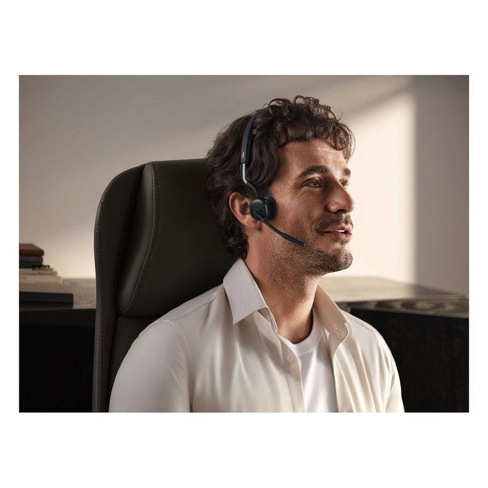 SHOKZ OpenMeet Auriculares Bluetooth de Conducción Ósea USB-C para Oficina y Centro de Llamadas, con Reducción de Ruido Activa y Micrófono Boom, Negros