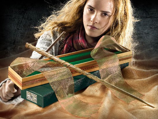 Noble Collection Varita de Hermione Granger con caja de Olivander