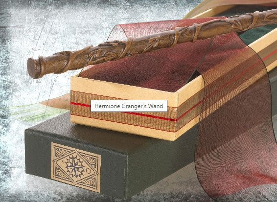 Noble Collection Varita de Hermione Granger con caja de Olivander