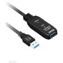Club 3D CAC-1404 Cable de extensión USB 3.2 A de 5 m, 5 Gbps, Negro
