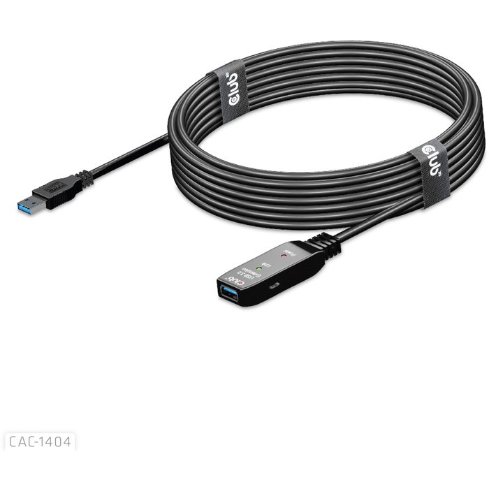 Club 3D CAC-1404 Cable de extensión USB 3.2 A de 5 m, 5 Gbps, Negro