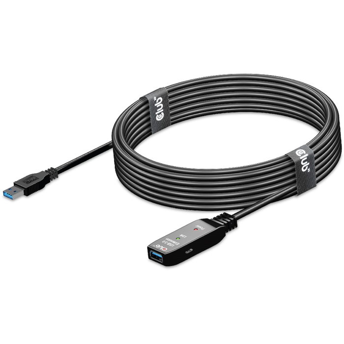 Club 3D CAC-1404 Cable de extensión USB 3.2 A de 5 m, 5 Gbps, Negro